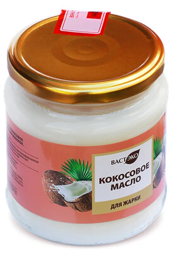 Масло кокосовое для жарки рафинированное, банка 445мл ЭКО-ПРОДУКТЫ, - - фото 1