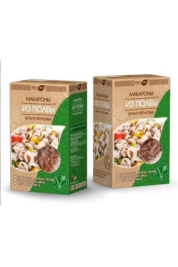 Макароны полбяные "Спираль" ц/з 400г ЭКО-ПРОДУКТЫ, - - фото 1