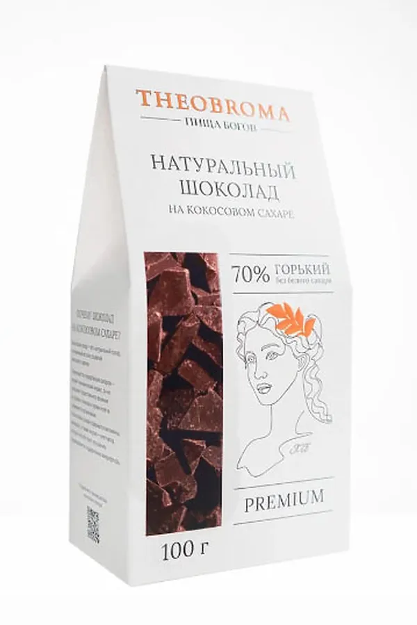 Шоколад горький 70% на кокосовом сахаре 100г ЭКО-ПРОДУКТЫ, - - фото 1