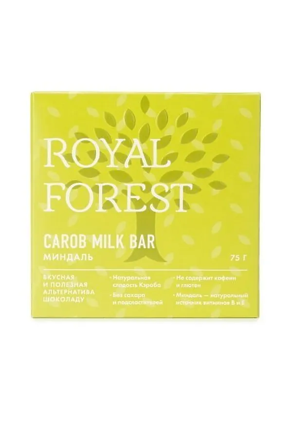 Шоколад с кэробом Сarob milk bar без сахара "миндаль, кэроб" 75г ЭКОПРОДУКТЫ, - - фото 1