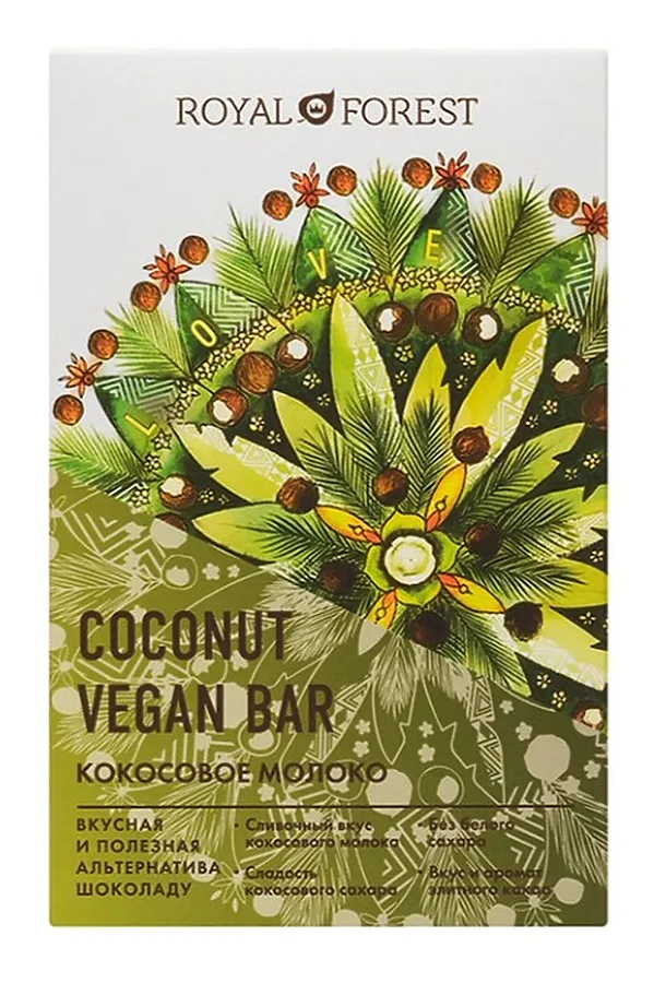Шоколад кокосовый Кокосовое Молоко Vegan 50г ЭКО-ПРОДУКТЫ, - - фото 1