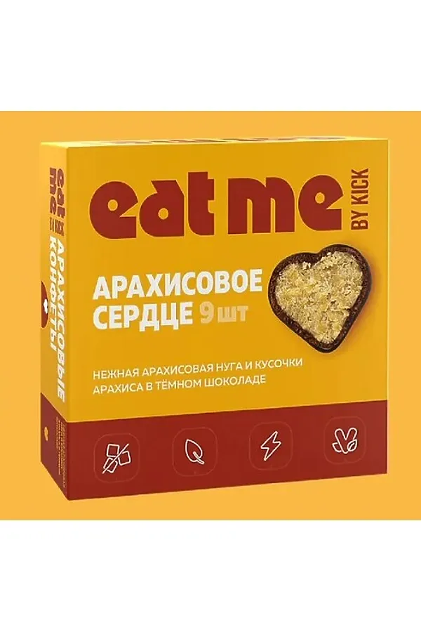 Конфеты шоколадные "Eat me" Арахисовое сердце Eat me 90г ЭКО-ПРОДУКТЫ, - - фото 1