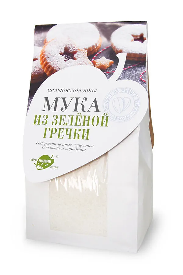 Мука зелёной гречки цельносмолотая  500г ЭКО-ПРОДУКТЫ, - - фото 1