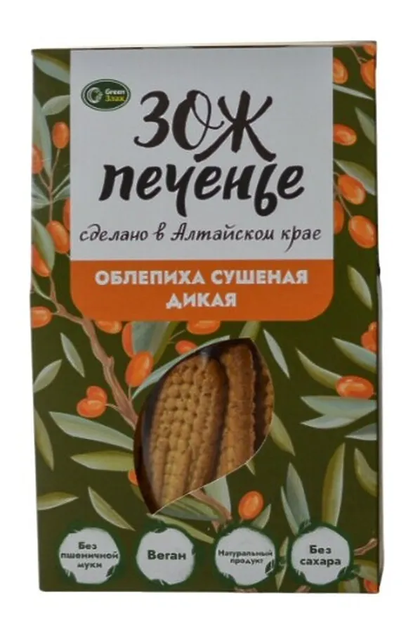 Печенье овсяное ЗОЖ кукурузное с облепихой дикой 100г ЭКО-ПРОДУКТЫ, - - фото 1