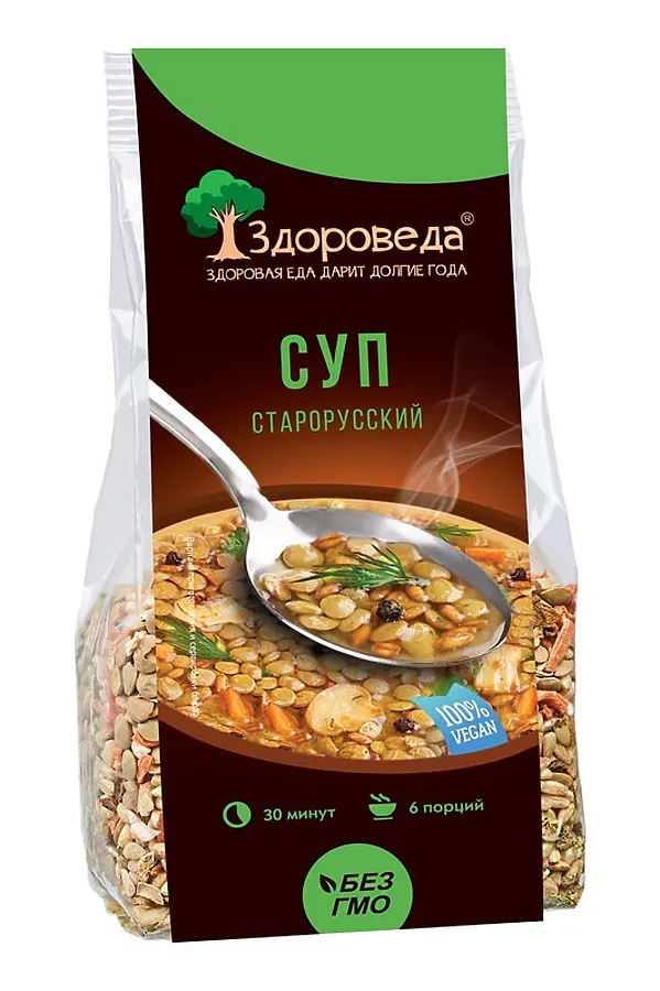 Суп Cтарорусский из полбы и зеленой чечевицы 250г ЭКО-ПРОДУКТЫ, - - фото 1
