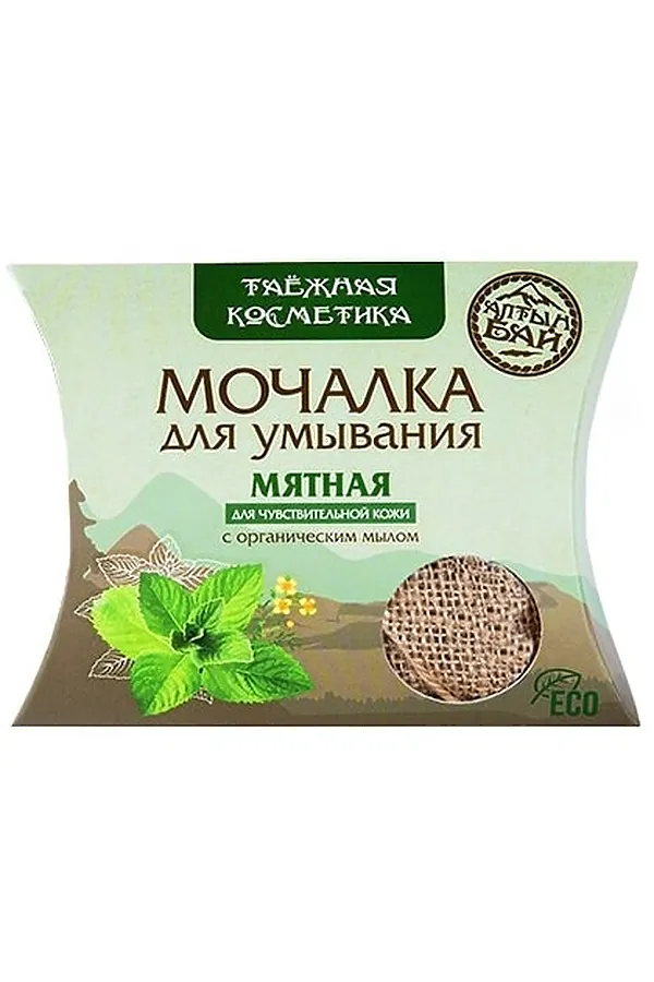 Мочалка для умывания "Мятная" 60г ЭКО-ПРОДУКТЫ, - - фото 1