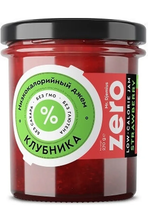 Джем Клубника низкокалорийный 270г ЭКО-ПРОДУКТЫ, - - фото 1