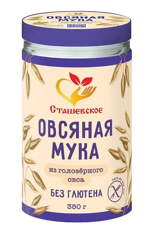 Мука овсяная из голозерного овса без глютена 350г ЭКО-ПРОДУКТЫ, - - фото 1