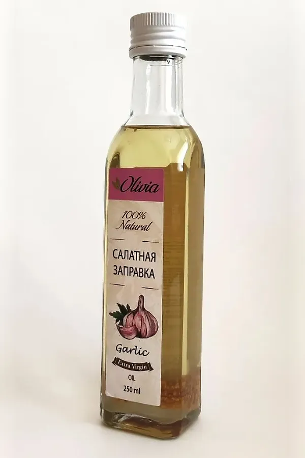 Салатная заправка с чесноком Olivia, стекло 250мл ЭКО-ПРОДУКТЫ, - - фото 1