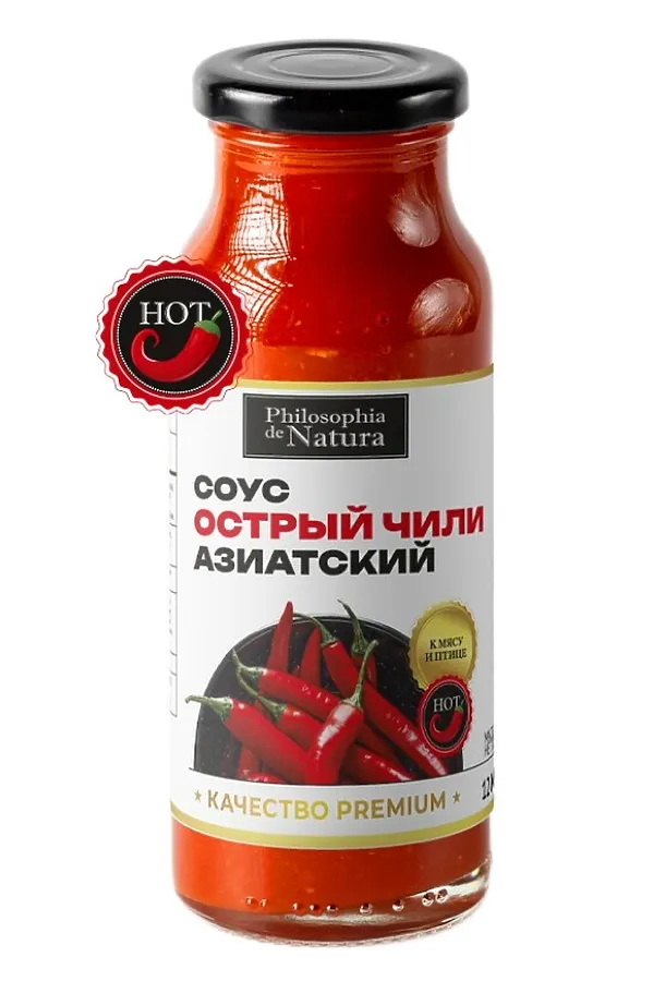 Соус азиатский "Острый Чили" бутылка стекло 230г ЭКО-ПРОДУКТЫ, - - фото 1