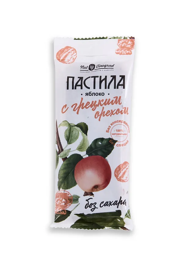 Пастила Яблочная с грецким орехом 50г ЭКО-ПРОДУКТЫ, - - фото 1