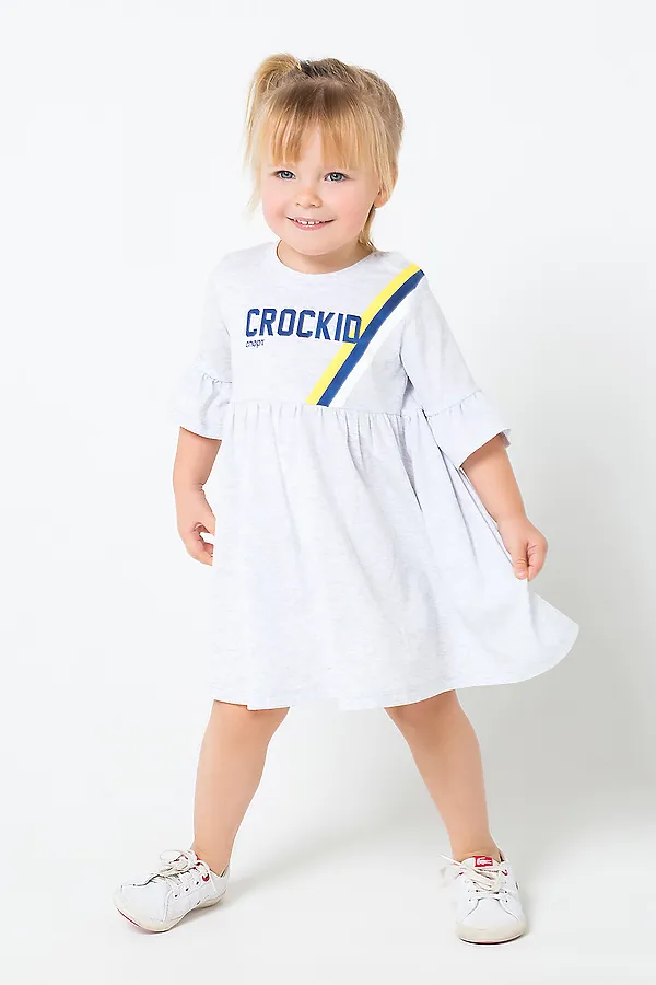 Платье CROCKID SALE, серый меланж - фото 1
