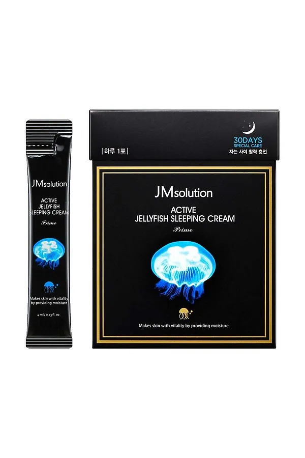 JMsolution Ночной увлажняющий крем для лица с экстрактом медузы / Active Jellyfish, 4 мл*30 KRISTALLER, бесцветный - фото 1