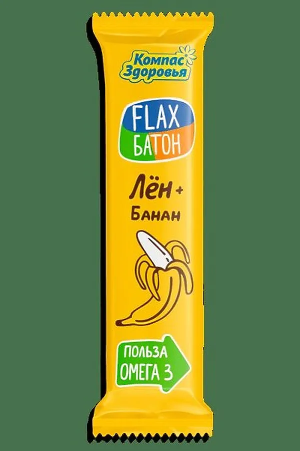 Батончик "Flax батон" Банан 30г ЭКО-ПРОДУКТЫ, - - фото 1