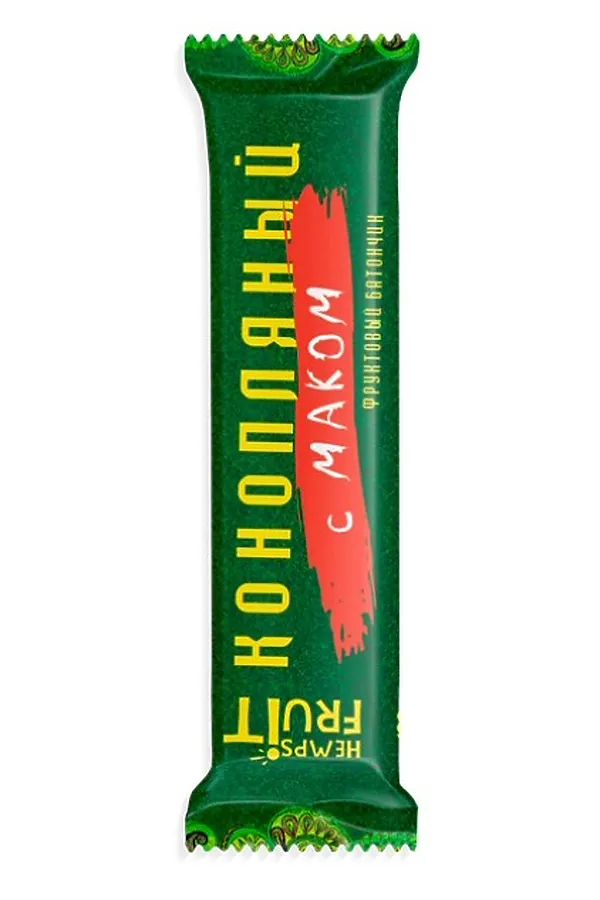 Батончик фруктовый Hemp Fruit конопляный с маком 30г ЭКО-ПРОДУКТЫ, - - фото 1