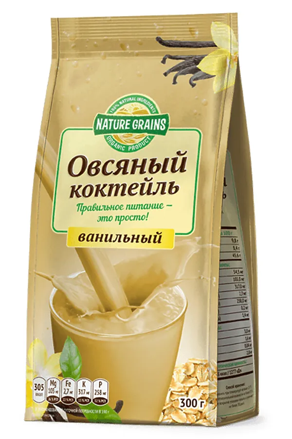 Коктейль овсяный "Ванильный" на ЗОЖе 250г ЭКО-ПРОДУКТЫ, - - фото 1