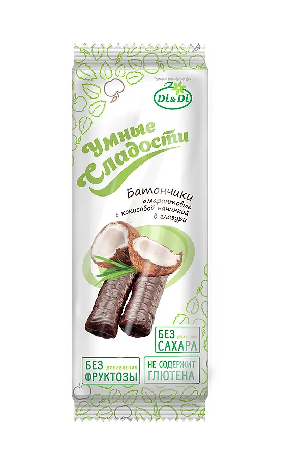Батончик "УмСладости" с кокосовой начинкой 20г ЭКО-ПРОДУКТЫ, - - фото 1