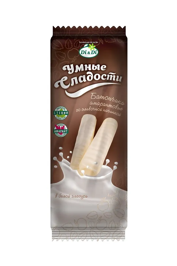 Батончик "УмСладости" с сливочной начинкой в белой глазури 20г ЭКО-ПРОДУКТЫ, - - фото 1