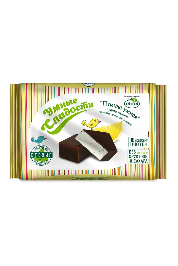 Суфле нежное "УмСладости" "Птичка умная" лимон 215г ЭКО-ПРОДУКТЫ, - - фото 1