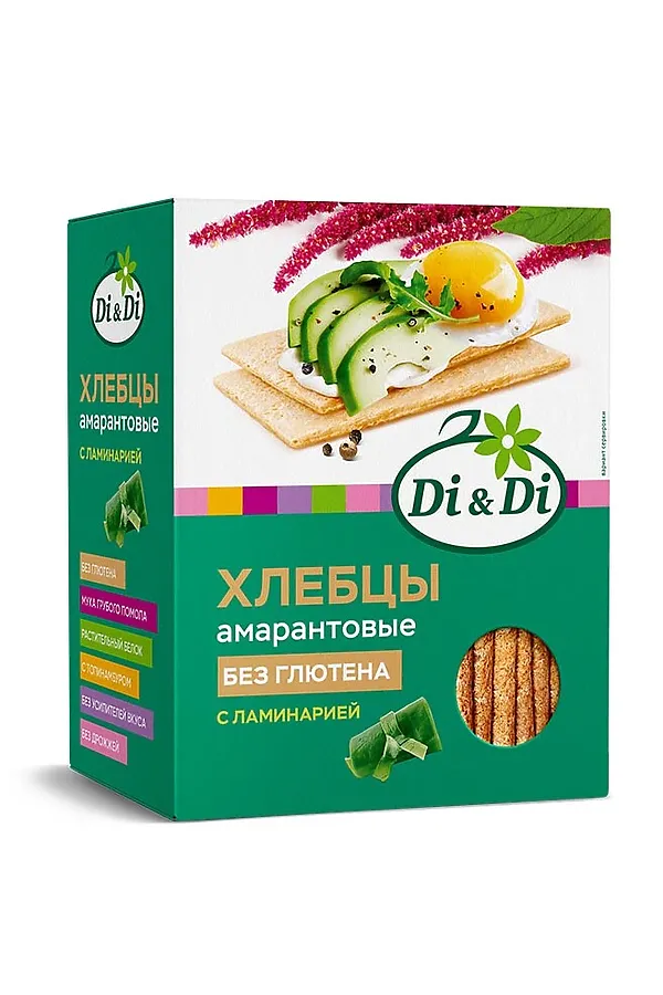 Хлебцы амарантовые кукурузно-рисовые с ламинарией 195г ЭКО-ПРОДУКТЫ, - - фото 1
