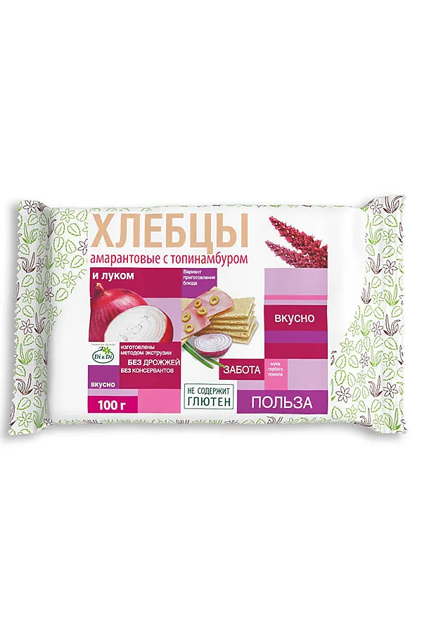 Хлебцы амарантовые c луком 100г ЭКО-ПРОДУКТЫ, - - фото 1
