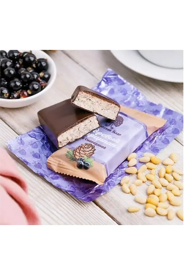 Конфеты "Кедровый марципан" с чёрной смородиной 40г ЭКО-ПРОДУКТЫ, - - фото 1