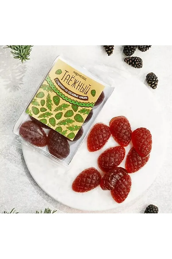 Мармелад "Таёжный" с сиропом из сосновых шишек 124г ЭКО-ПРОДУКТЫ, - - фото 1