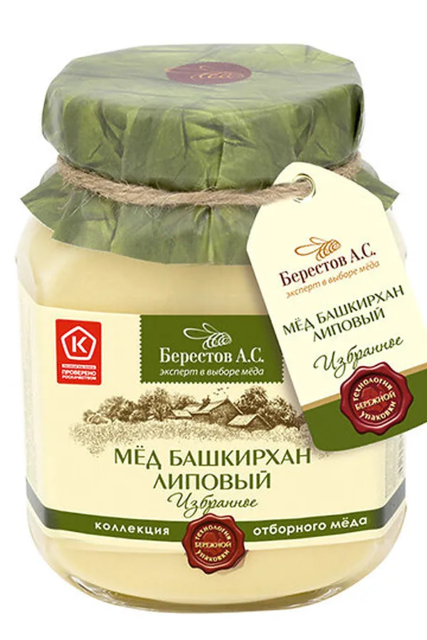 Мёд "Берестов А.С." Башкирхан ст.банка 500г ЭКО-ПРОДУКТЫ, - - фото 1