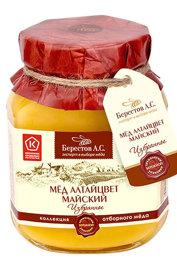 Мёд "Берестов А.С." Майский ст.банка 500г "Берестов А.С." Каштановый ст.банка 500г ЭКО-ПРОДУКТЫ, - - фото 1