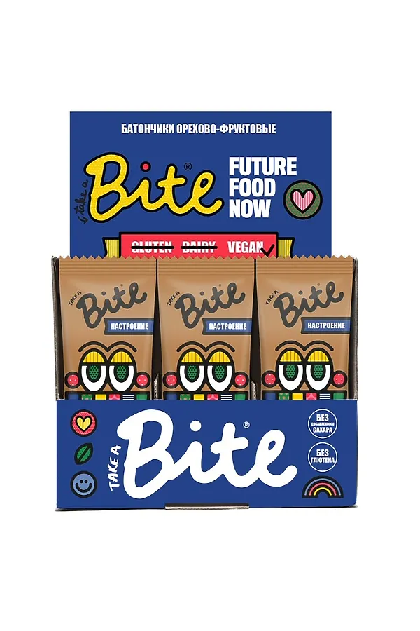 Батончик Bite "Настроение" шоколад и фундук 45г ЭКО-ПРОДУКТЫ, - - фото 1
