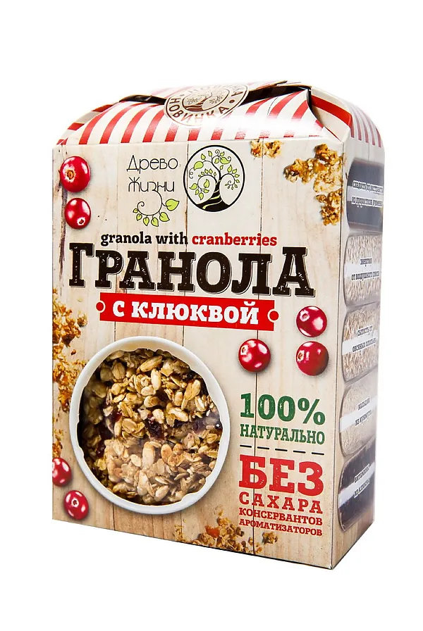Гранола Клюква 400г ЭКО-ПРОДУКТЫ, - - фото 1