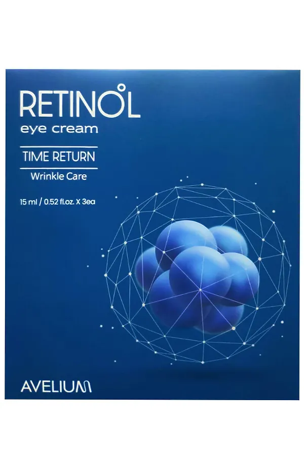 AVELIUM Крем для кожи вокруг глаз с ретинолом / Retinol Eye Cream Time Return Wrinkle Care, 15 мл x 3 шт. KRISTALLER, бесцветный - фото 1