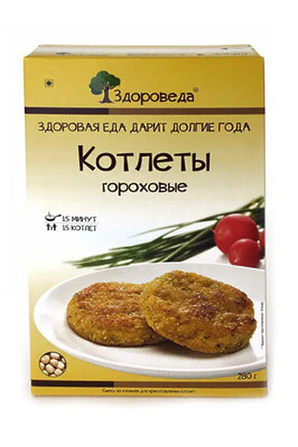 Котлеты гороховые 280г ЭКО-ПРОДУКТЫ, - - фото 1