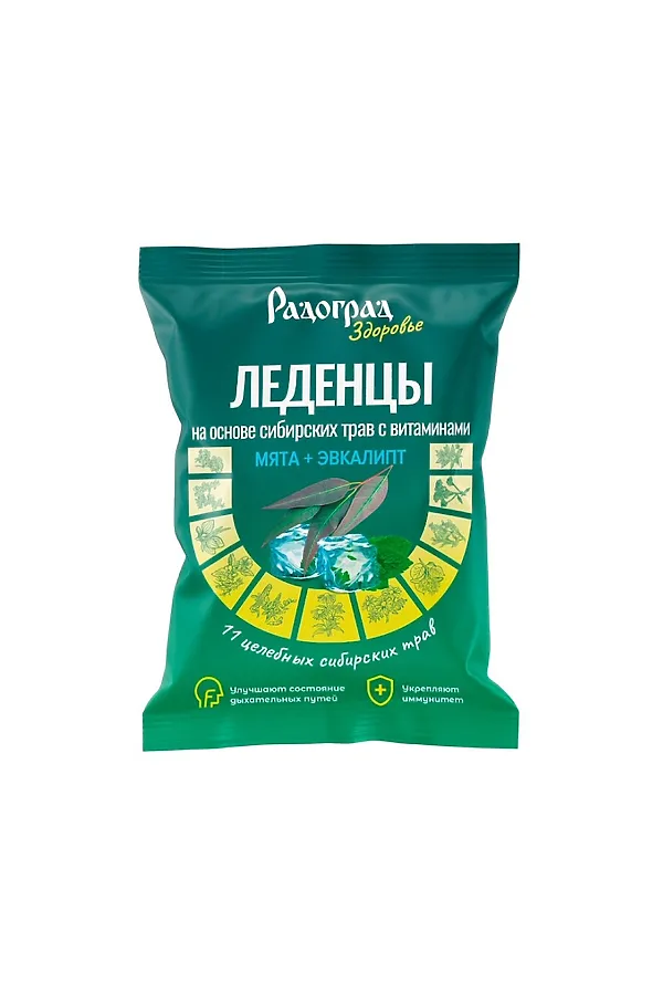 БАД Леденцы Травяные Мята и эвкалипт флоу-пак 48г ЭКО-ПРОДУКТЫ, - - фото 1