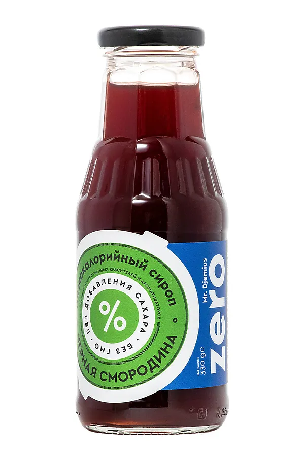 Сироп Чёрная смородина низкокалорийный 330г ЭКО-ПРОДУКТЫ, - - фото 1