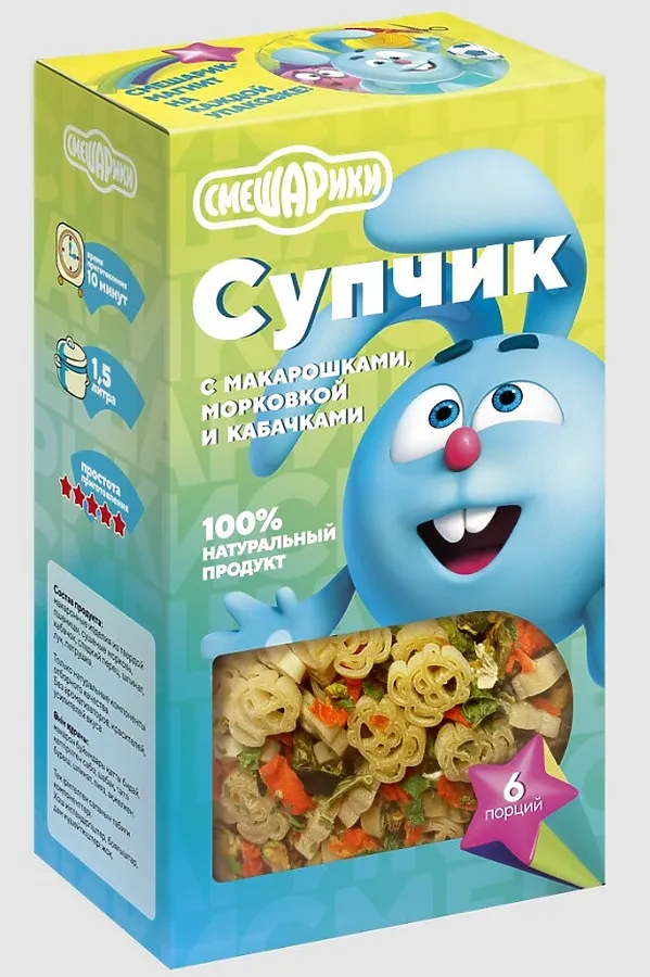 Супчик с макарошками, морковкой и кабачками 160г ЭКО-ПРОДУКТЫ, - - фото 1