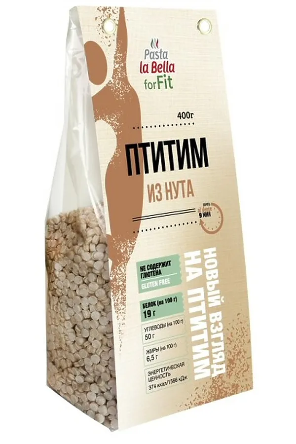 Макароны forFIT птитим из нута Без глютена 400г ЭКО-ПРОДУКТЫ, - - фото 1