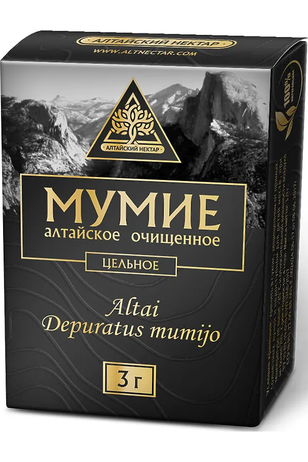 Мумиё очищенное "Алтайский Нектар", цельное 3г ЭКОПРОДУКТЫ, - - фото 1