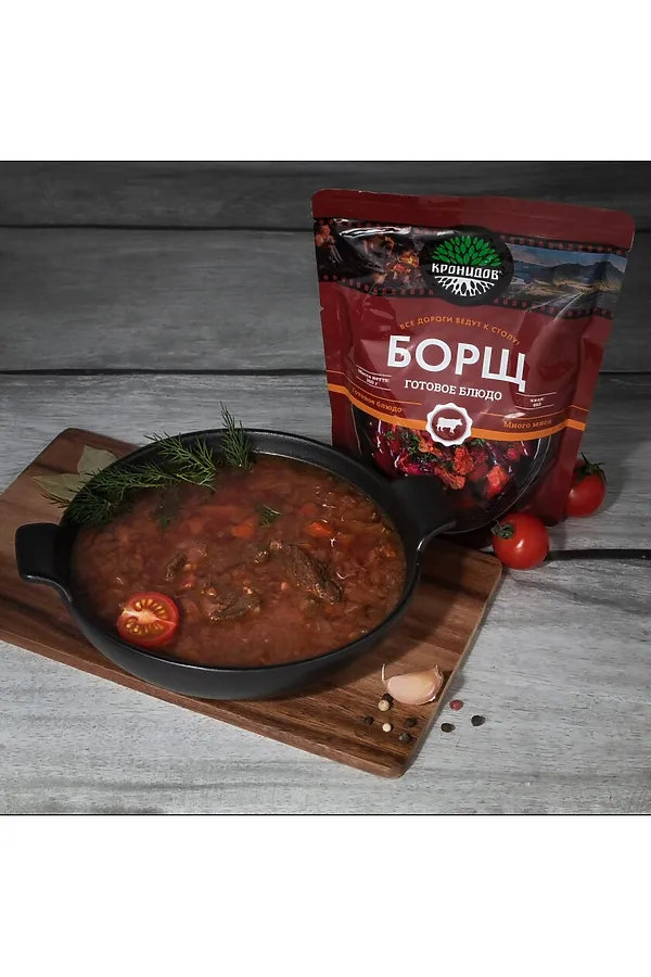 Суп Борщ, консервы, реторт-пакет 300г ЭКО-ПРОДУКТЫ, - - фото 1