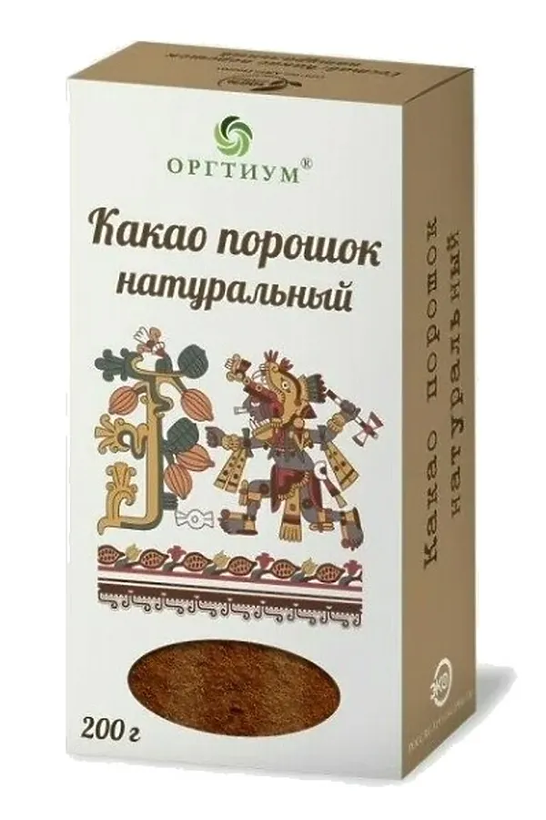 Какао порошок "Оргтиум" 200г ЭКО-ПРОДУКТЫ, - - фото 1