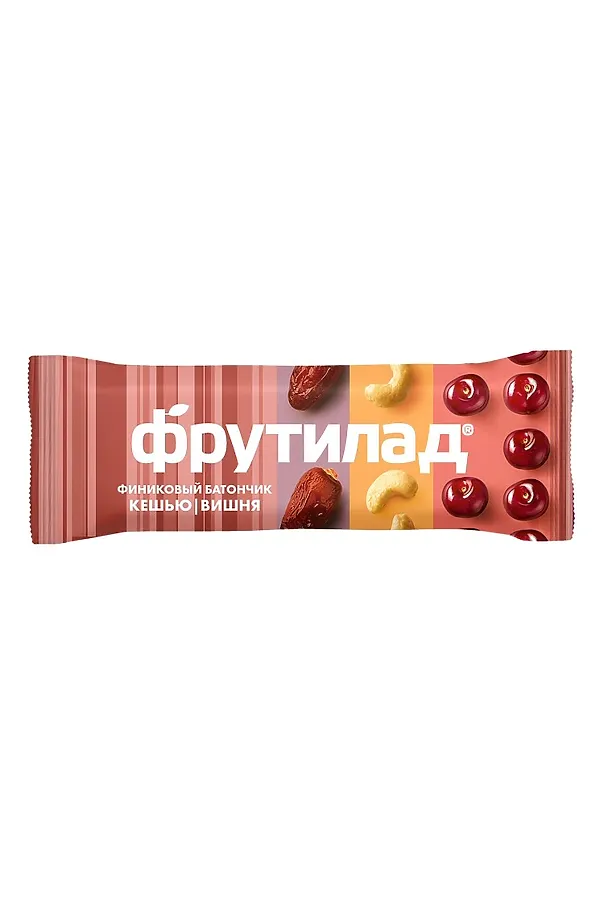 Батончик "Фрутилад" финиковый с вишней и кешью 42г ЭКО-ПРОДУКТЫ, - - фото 1