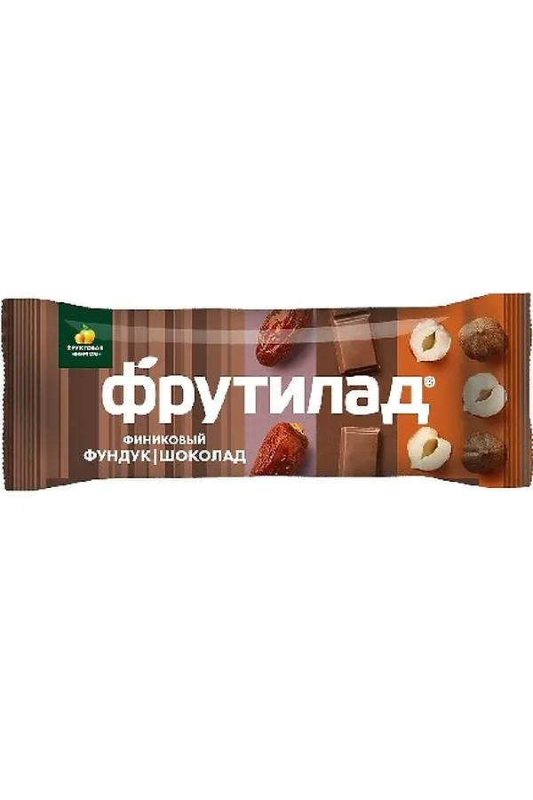 Батончик "Фрутилад" финиковый с фундуком и шоколадом 42г  ЭКО-ПРОДУКТЫ, - - фото 1