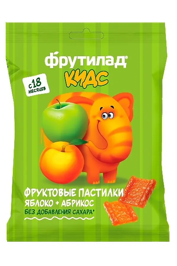 Пастила "Фрутилад KIDS" Яблоко-Абрикос детская ш\б 30г ЭКО-ПРОДУКТЫ, - - фото 1