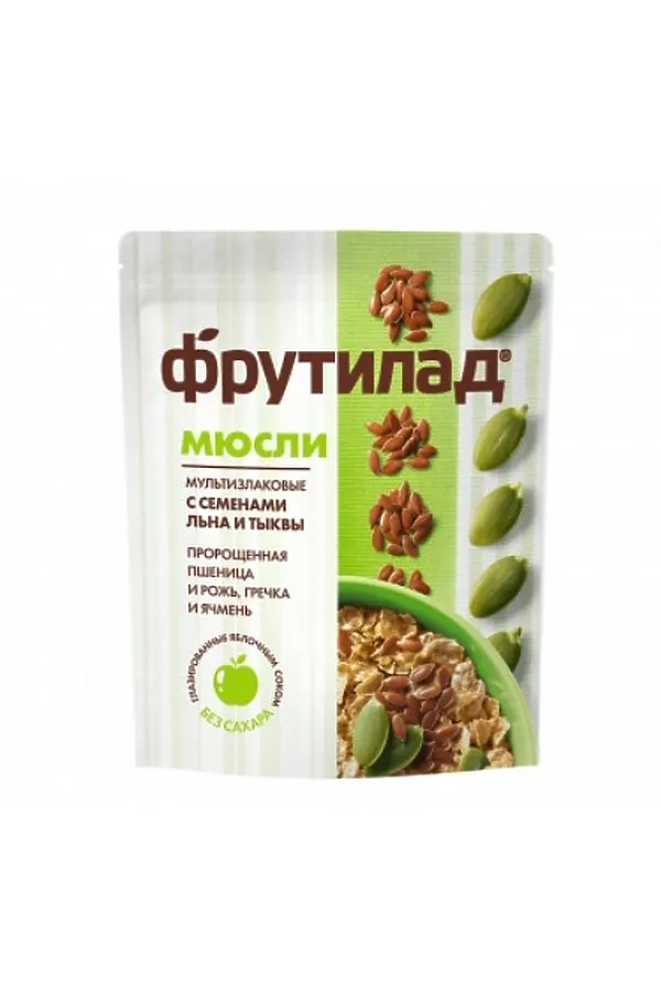 Мюсли мультизлаковые с семенами льна и тыквы 310г ЭКО-ПРОДУКТЫ, - - фото 1