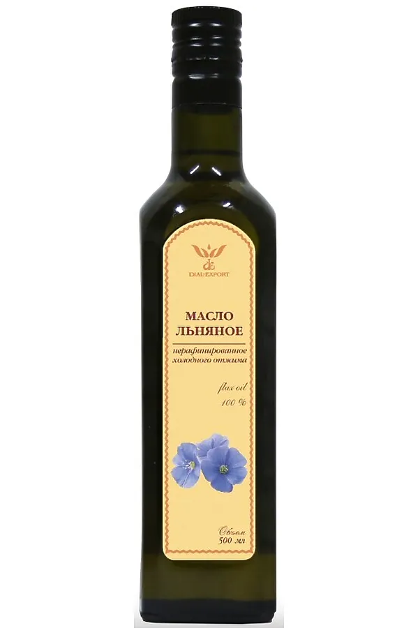 Масло Льняное, нерафинированное, стекло 500мл ЭКО-ПРОДУКТЫ, - - фото 1