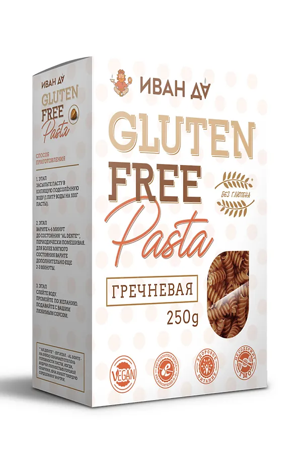 Паста гречневая б/глютена 250г ЭКОПРОДУКТЫ, - - фото 1