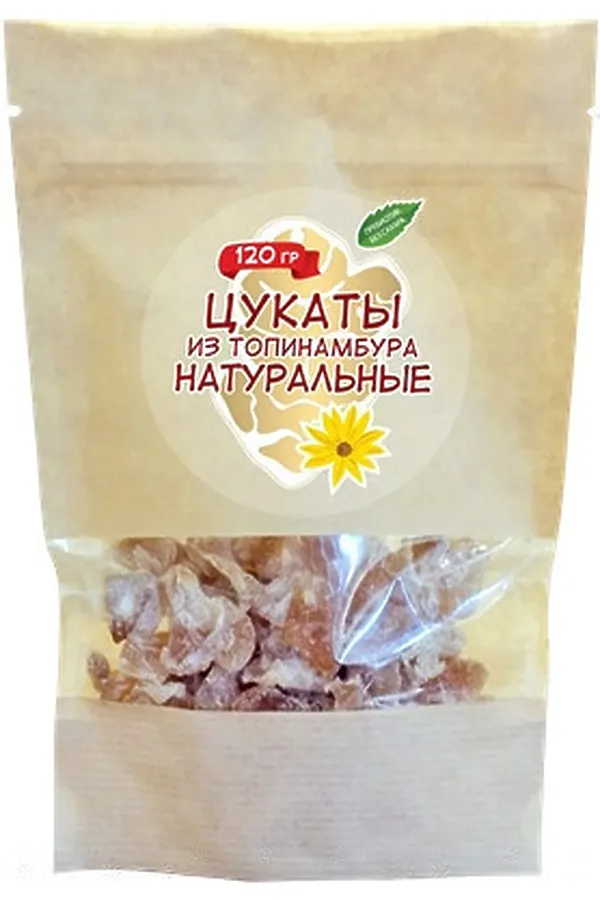 Цукаты из топинамбура натуральные 120г ЭКОПРОДУКТЫ, - - фото 1