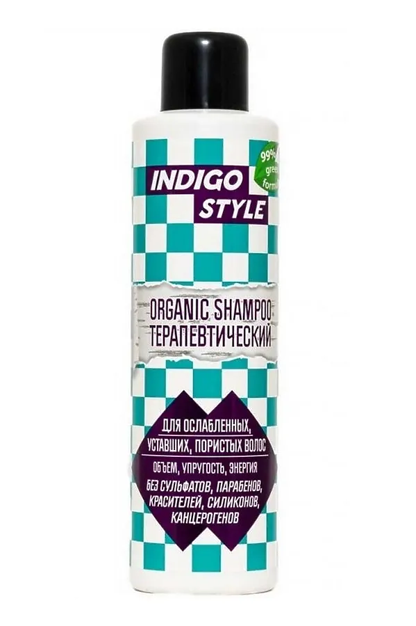 Indigo Шампунь для волос органик терапевтический Style Organic Shampoo, 1000 мл KRISTALLER, бесцветный - фото 1