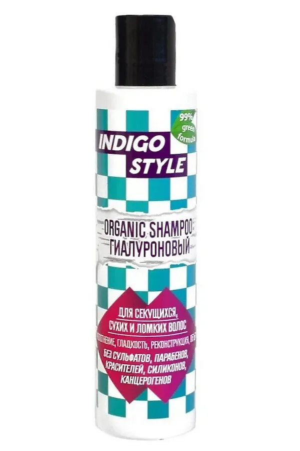 Indigo Органик шампунь гиалуроновый, 200 мл KRISTALLER, бесцветный - фото 1
