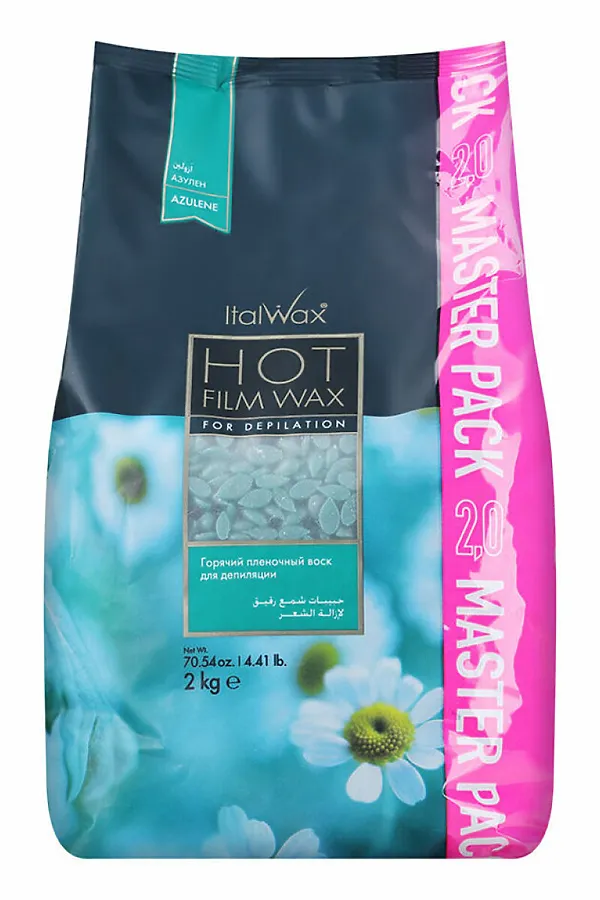 Ital Wax Line Воск горячий плёночный для депиляции в гранулах / Hot Film Wax For Depilation Azulene, 2 кг KRISTALLER, azulene - фото 1